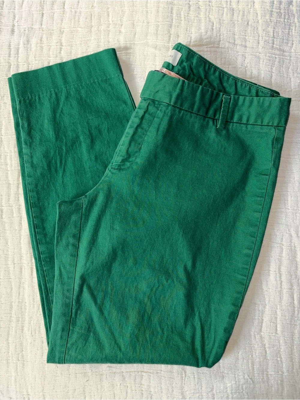 Gap Slim Cropped Green Stretch Pants, size 4